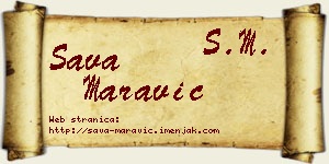 Sava Maravić vizit kartica